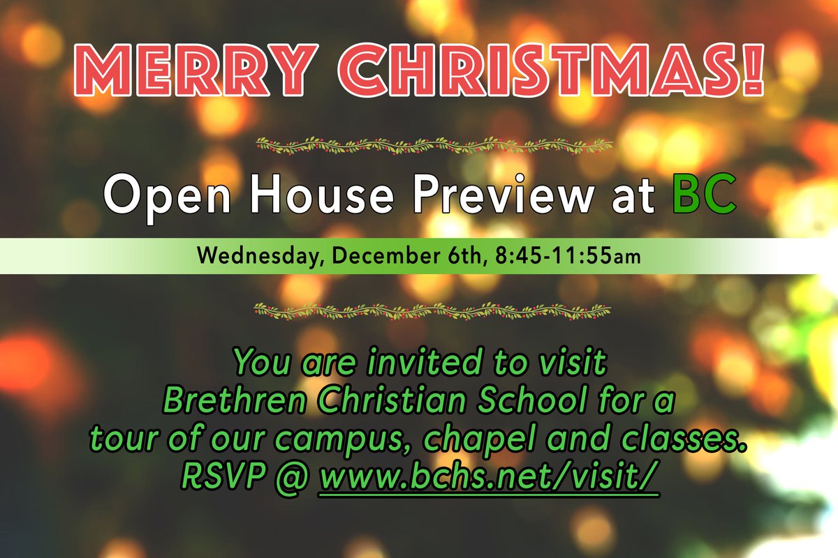 #MerryChristmas BC #Warriors! Don't forget to tell your friends who are interested in applying to our school in <a href="/HB_Surf_City/">Huntington Beach</a> about the Preview Day on Dec 6th goo.gl/FT3WzP