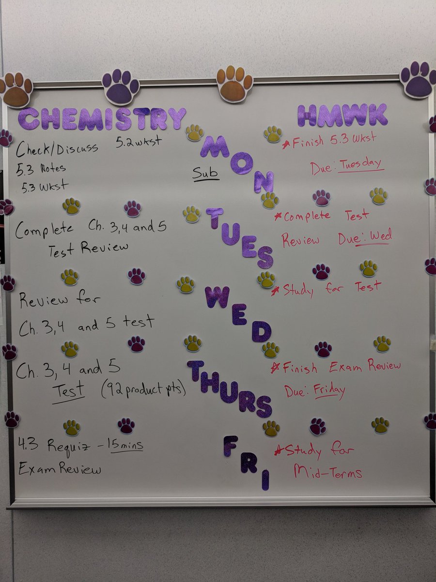 JacksonMrMiday's tweet photo. Next week's agenda! There will be a sub on Monday. #SeeYouTuesday https://t.co/bVuehDQkfS