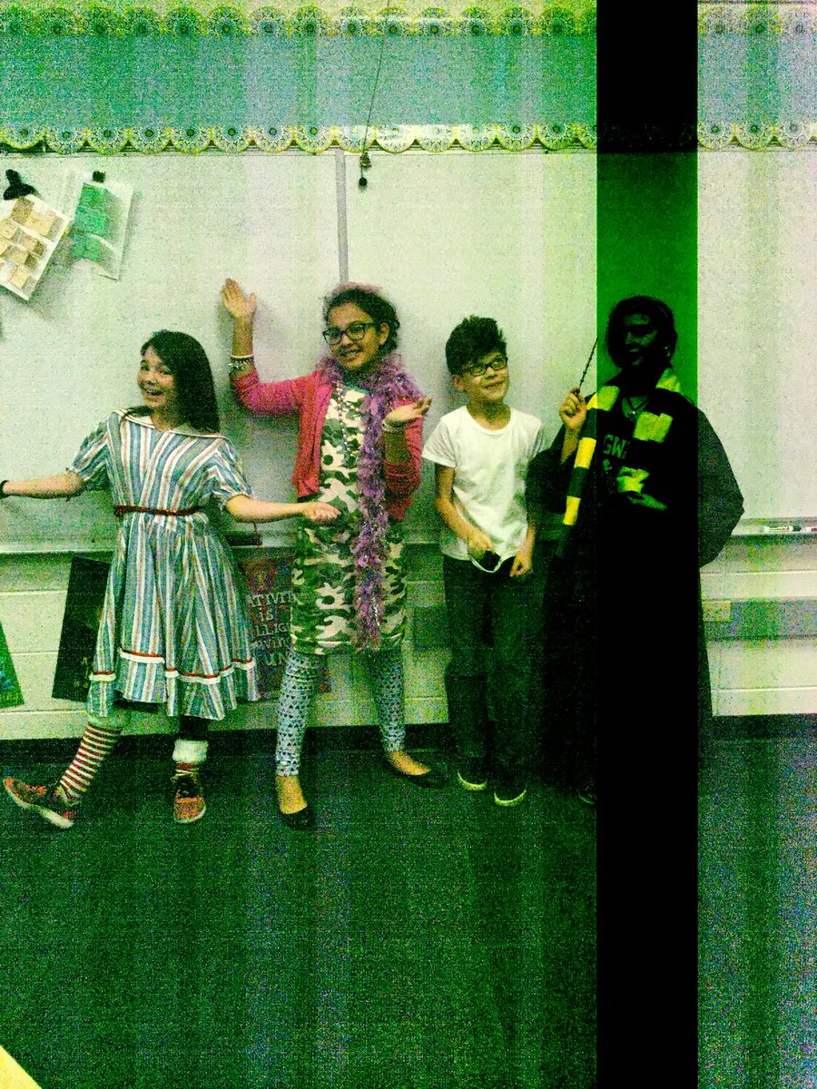 McAuliffe_Rider's tweet photo. Choose your favorite book and dress up as a character gets students excited about reading and talking about the books they love.  Pippi Longstocking, Fancy Nancy, Maniac Magee, and Luna Lovegood all joined our room today. #ReadingMotivation. @swan_darcy https://t.co/7Wxfjpznbo
