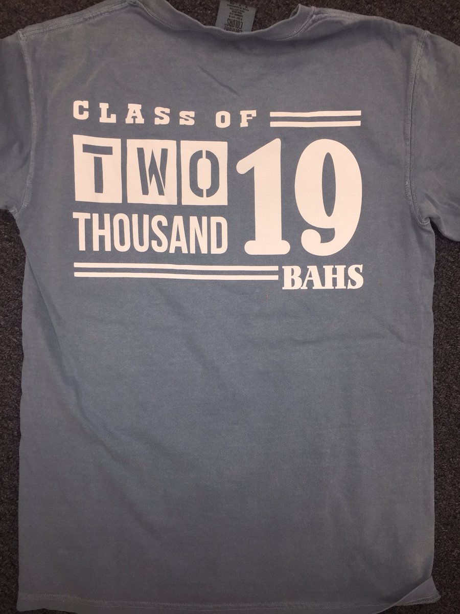 bahs_classof19's tweet photo. SELLING T-SHIRTS NEXT WEEK BEFORE, DURING BOTH LUNCHES, &amp;&amp; AFTER SCHOOL in the STU U!!!! $15!!! They are COMFORT COLORS!!! (they’re the blue in the second picture) https://t.co/V3rO2s52vY