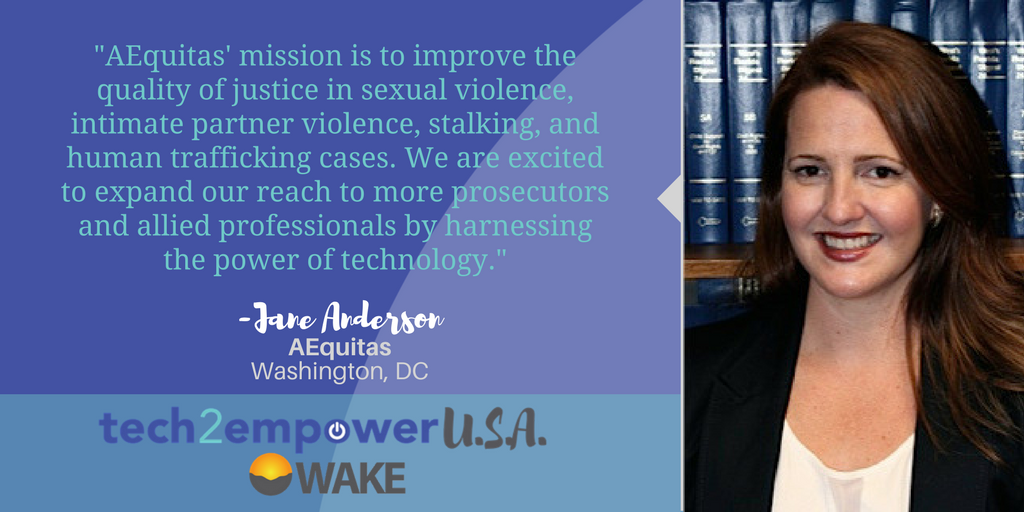 WakeIntl's tweet photo. We are honored to welcome team members from @AEquitasResourc for #Tech2Empower USA. And, we're thrilled to provide training &amp; tools to help advance their critical work - Stop #HumanTrafficking #ViolenceAgainstWomen #ModernSlavery #SexualViolence #CampusSA #EndVAW https://t.co/N1utg06wcH