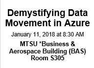 SQLSatNash's tweet image. Join @JoshLuedeman for a half-day #SQLSatNash pre-con in January. Details and Registration: 
bit.ly/2zV5oyX