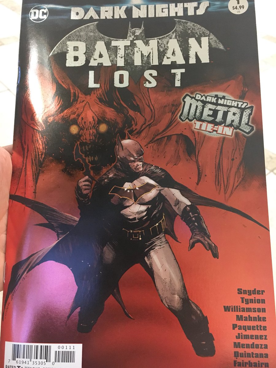 TheReadPile's tweet photo. Oh man is #batmanlost a kick in the pants! Well done as normal @Ssnyder1835  @JamesTheFourth @DCComics et al! https://t.co/xi99kQW4uR