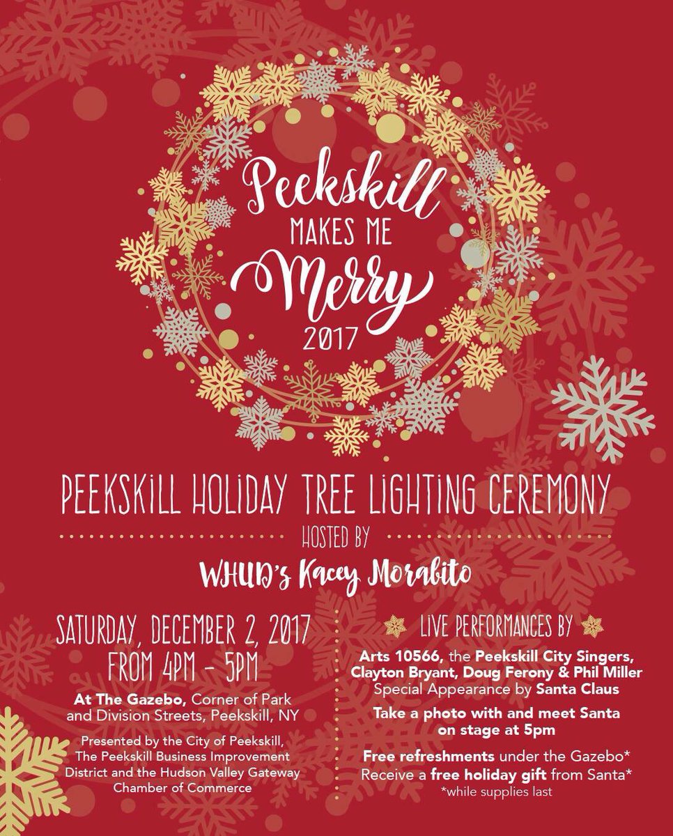 MaryAnnMcCarra's tweet photo. #Peekskill #TreeLighting #PeekskillNY #PeekskillNewYork #WHUD #PeekskillArtsAlliance #CityOfPeekskill #HudsonValley #WestchesterCounty #Christmas2017 https://t.co/Pgidum4HIX