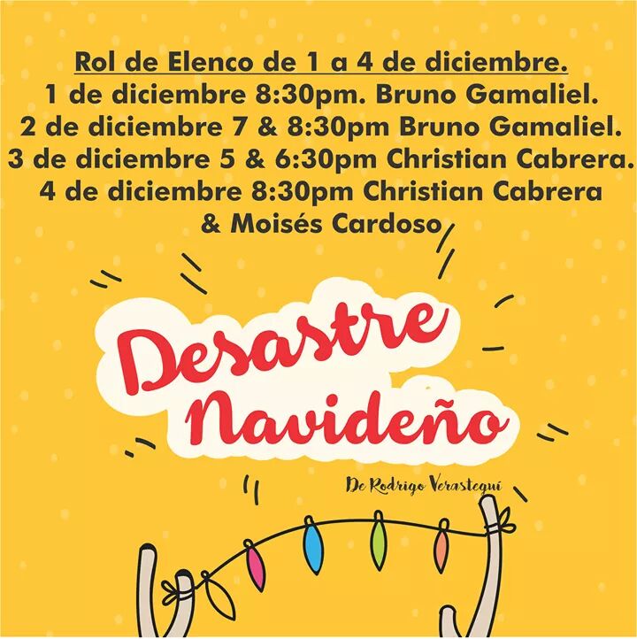 Desastre_Nav's tweet photo. Les dejamos el rol de elenco para los siguientes días, podrán disfrutar a @bruno_gamaliel @KristhianCabMX @MoisesCardoso_S a partir de hoy en @JuanaCataCdMx pide tu paquete (Teatro+Café+Pastel)
Ven a celebrar estás fechas con nosotros. https://t.co/6R95NBLYp9