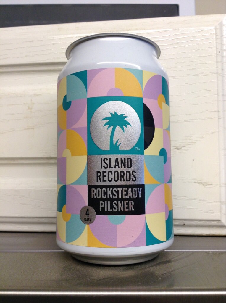 SoundwavesBrew's tweet photo. Coming soon... the latest addition to the Island Records beer range. Rocksteady Pilsner, dry hopped with Amarillo. https://t.co/qoFF6fdWe9