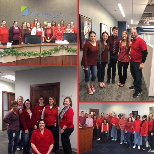 AscensusInc's tweet photo. Our associates across the nation are wearing #red today in support of those who have been affected by #HIVAIDS. #WorldAIDSDay #WAD2017 https://t.co/YnuJdFprj9