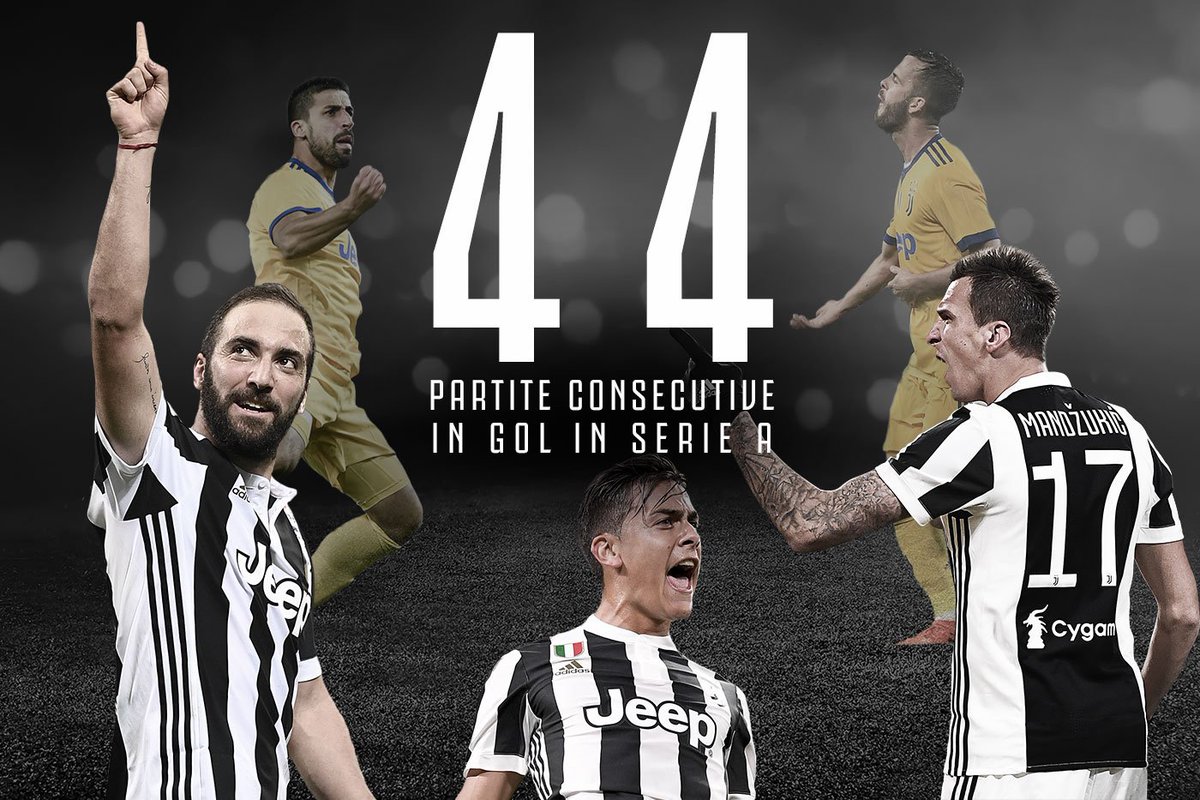juventusfc's tweet photo. 4️⃣4️⃣ partite consecutive a segno per la Juventus: nuovo record in @SerieA_TIM 👏👏👏

#NapoliJuve 🏳️🏴 #FinoAllaFine https://t.co/bGNcUy1Bt6