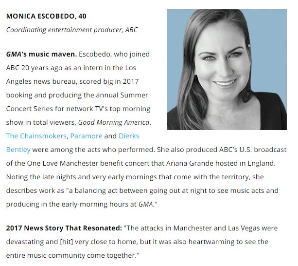 Gma 039 S Monica Escobedo Was Named As One Of Billboard S Most Powerful Womeninmusic Read Abcnews Pr Scoopnest