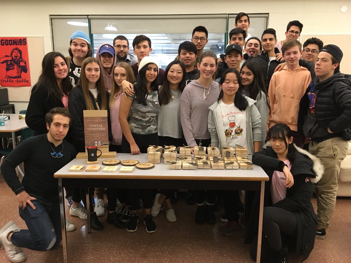 ShawnAnderson12's tweet photo. Design to completion. Experiential learning for marketing 11 (1-3) company Coastal Coasters. Packaged and ready for sale at the Bowen Island Youth Craft Fair Sunday 10-12:30pm. Reclaimed materials with all proceeds going to the Bowen Island Children’s Center. #westvaned https://t.co/0cLMkD9VXW