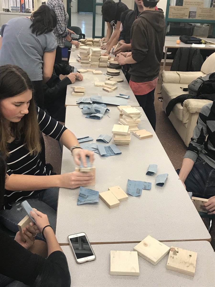 ShawnAnderson12's tweet photo. Design to completion. Experiential learning for marketing 11 (1-3) company Coastal Coasters. Packaged and ready for sale at the Bowen Island Youth Craft Fair Sunday 10-12:30pm. Reclaimed materials with all proceeds going to the Bowen Island Children’s Center. #westvaned https://t.co/0cLMkD9VXW