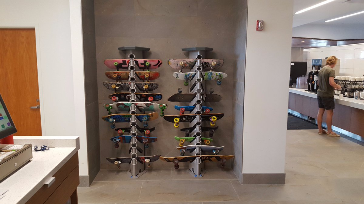 GrndCtrlSystems's tweet photo. Before and after the arrival of the SkateDocks at @PLNU #ControlTheChaos #LockIt and #DockIt https://t.co/dG0drXQmsP