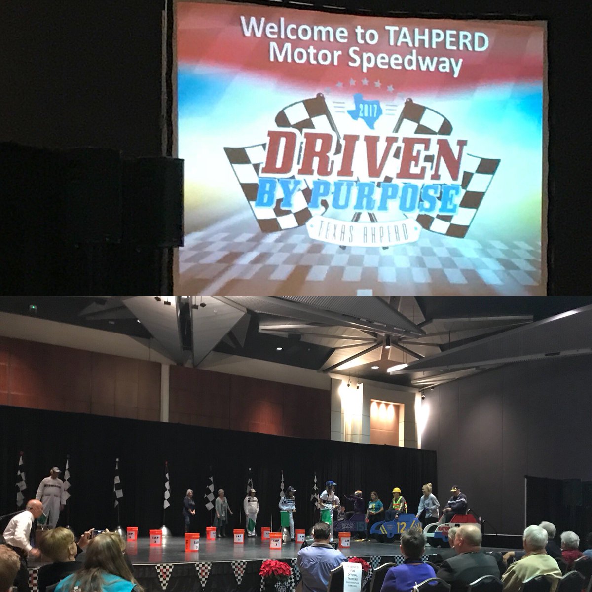 TexAHPERD's tweet photo. Welcome to the #TexAHPERD17 motor speedway general session!! We are #DrivenByPurpose17 https://t.co/iRx2W0YGgh