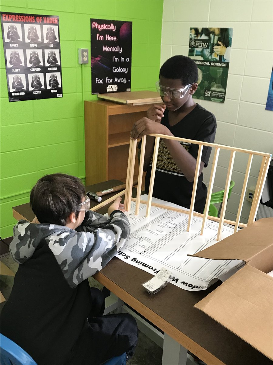 kacklin06's tweet photo. Love watching my 6th graders make progress on their shed builds. @PipkinR12 #piratepride @PLTWorg @PLTWMidwest @officialSPS https://t.co/iJjzm5yw5P
