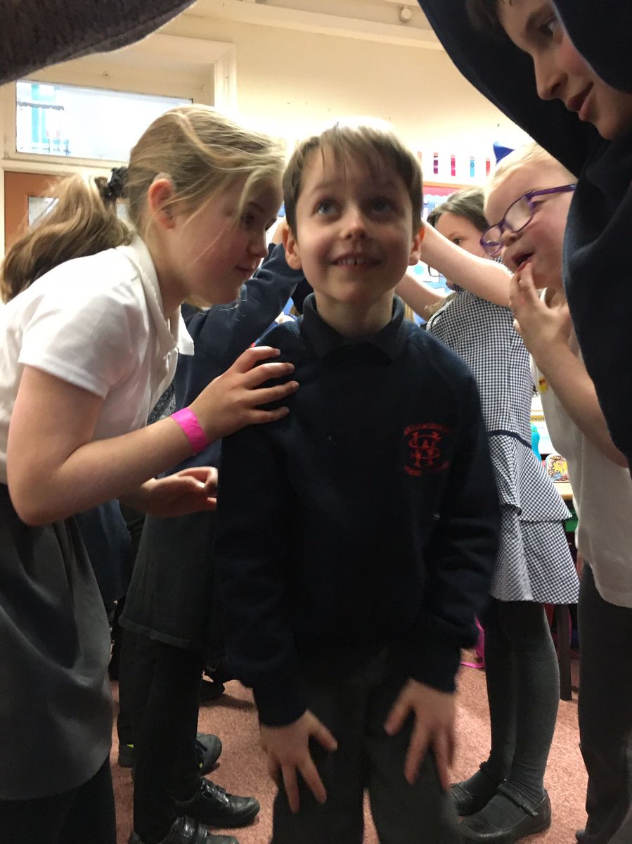 WBurghPrimary's tweet photo. P3b using the conscience alley technique to help understand and predict what a character should do in a story. #BookWeekScot #WillybugsRead https://t.co/6dO2iZ9MGY