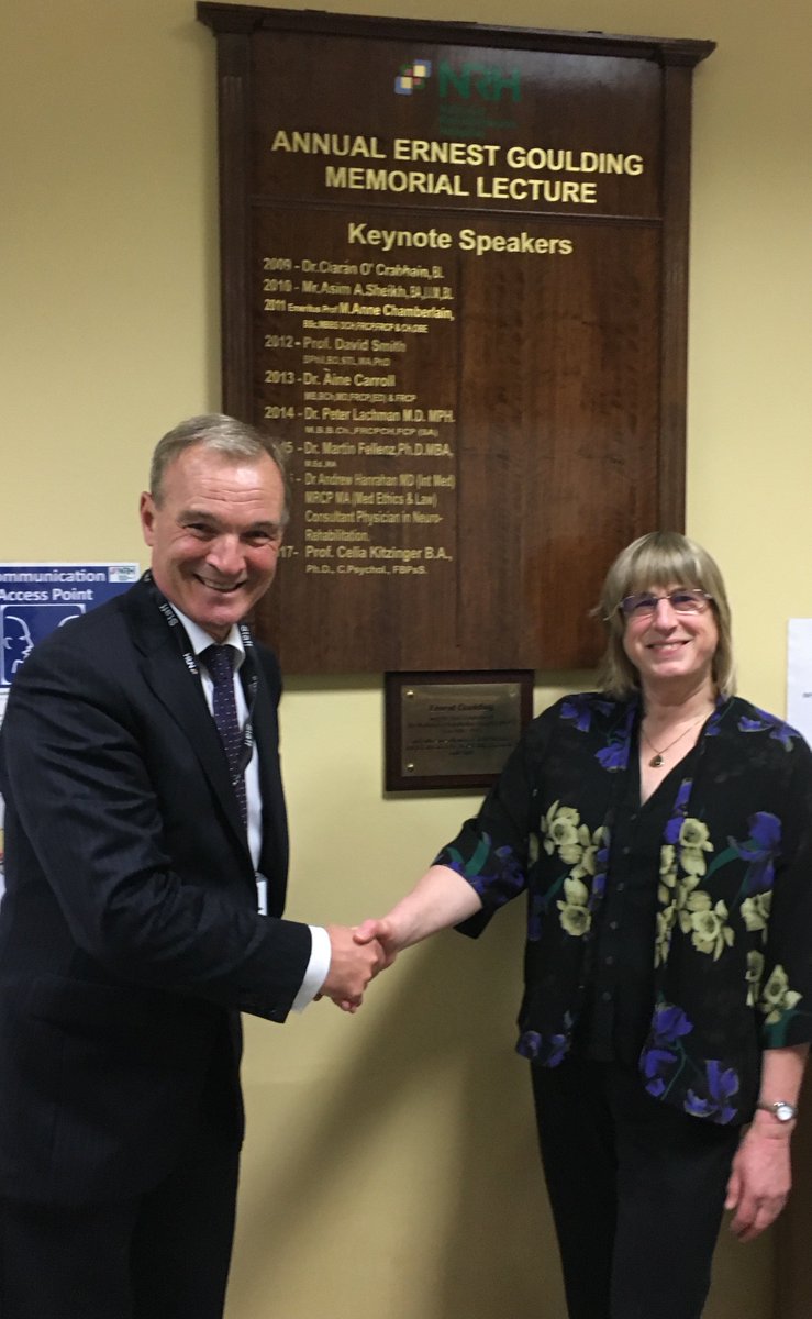 KitzingerCelia's tweet photo. Honoured to have given the invited Annual Ernest Goulding Memorial Lecture  at the National Rehabilitation Hospital Dublin
Some challenging discussion of human rights, law, ethics + medical treatment for people in PVS and MCS in a Catholic context https://t.co/bx8CGmuXEi