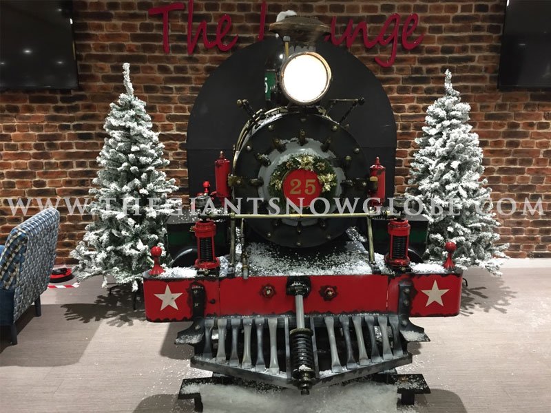 giantsnowglobe's tweet photo. Our NEW Polar Express Steam Train installed as a set display for a corporate client lounge #giantsnowglobe #thegiantsnowglobe  #christmasprops #christmasevents #eventpros #eventprofs #eventthemeing #themedprops #corporateevents #eventproduction #eventcoordinator #corporateevent https://t.co/tW1p4aWHsb