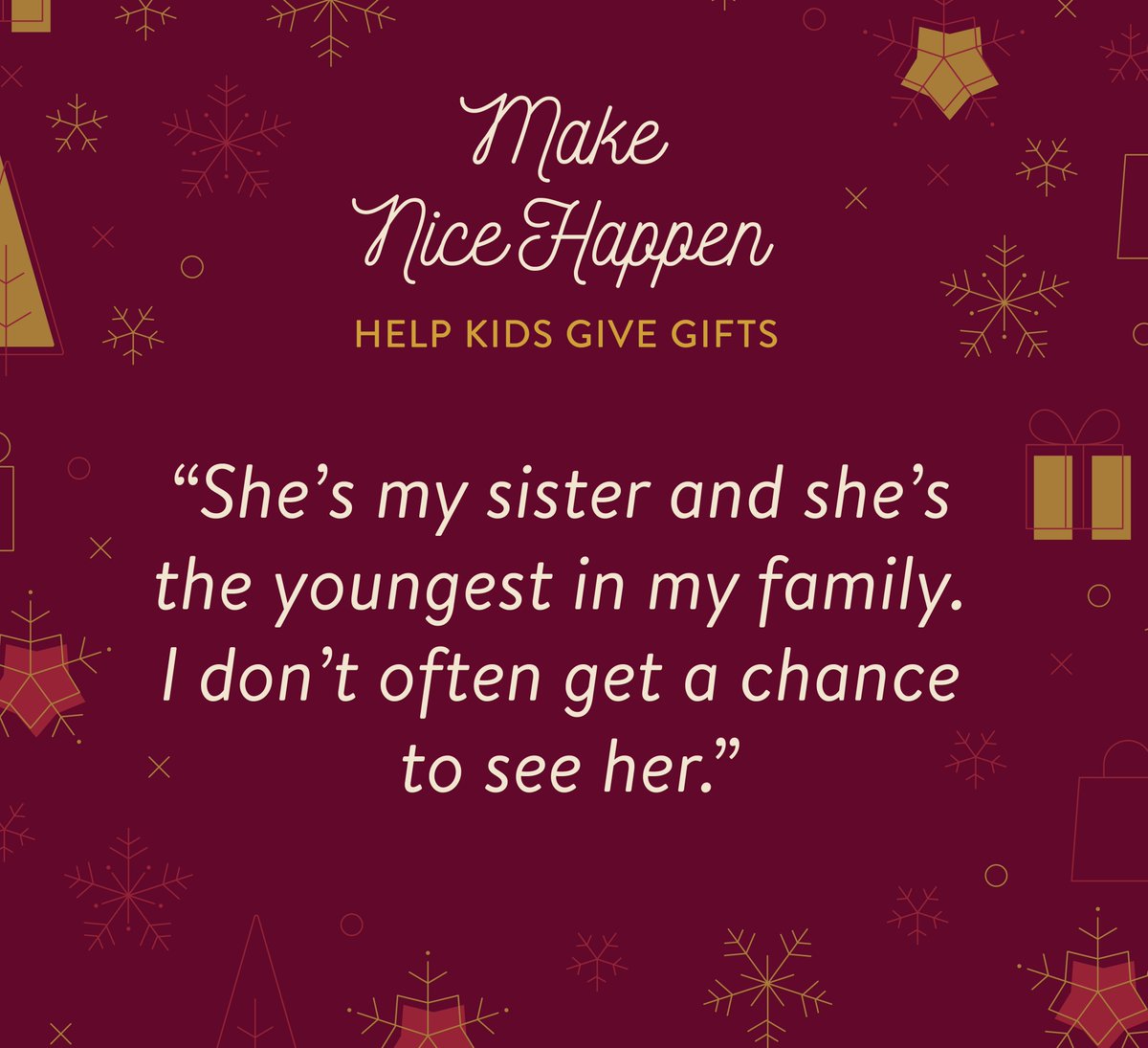 ThinkShiftInc's tweet photo. We've received so many heartwarming letters from kids about their loved ones. On December 15th, we’ll be surprising each child with their ideal holiday gift to give them. Help us #makenicehappen by visiting https://t.co/2pLJR1RHXI and making a donation. https://t.co/Xz1YIoWxgO
