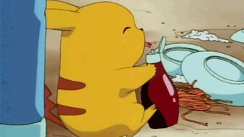 KantoGod's tweet photo. Pikachu and his ketchup have a better love story than me. https://t.co/BGwEzAAjDg