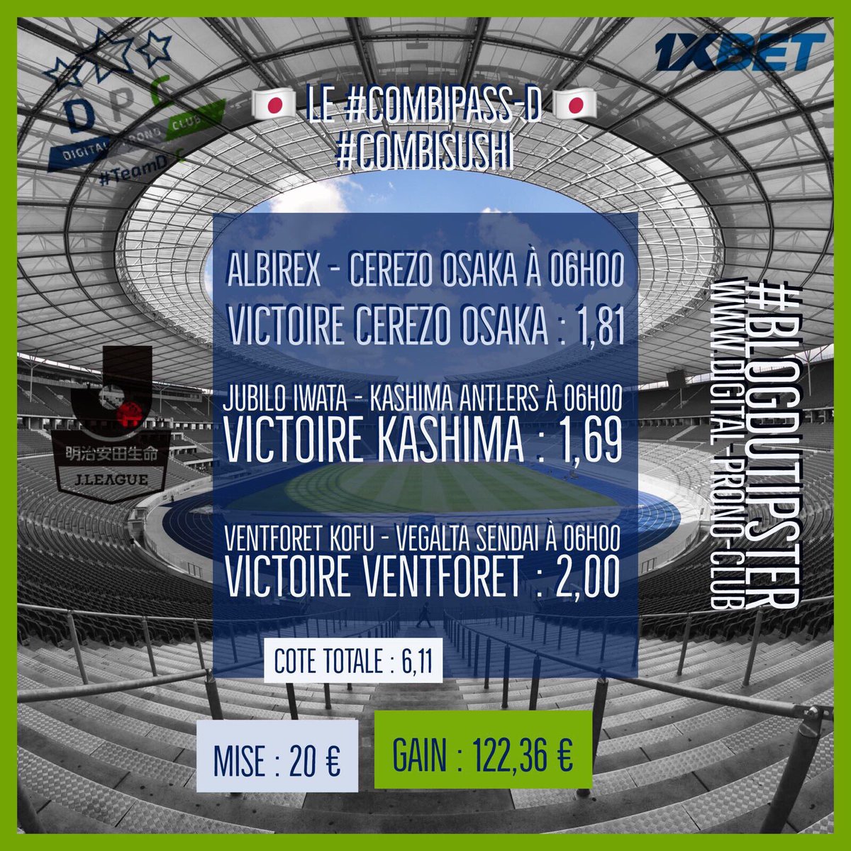teamDPC's tweet photo. [#BlogDuTipster] 
 #CombiPassD #ComBiSushsi🍣🍣 #TeamParieur 

🏦Côte @1xBet_Fra 
💵20€👉 129€ Analyse

❤️ si tu suis https://t.co/8mdtCVHwFz