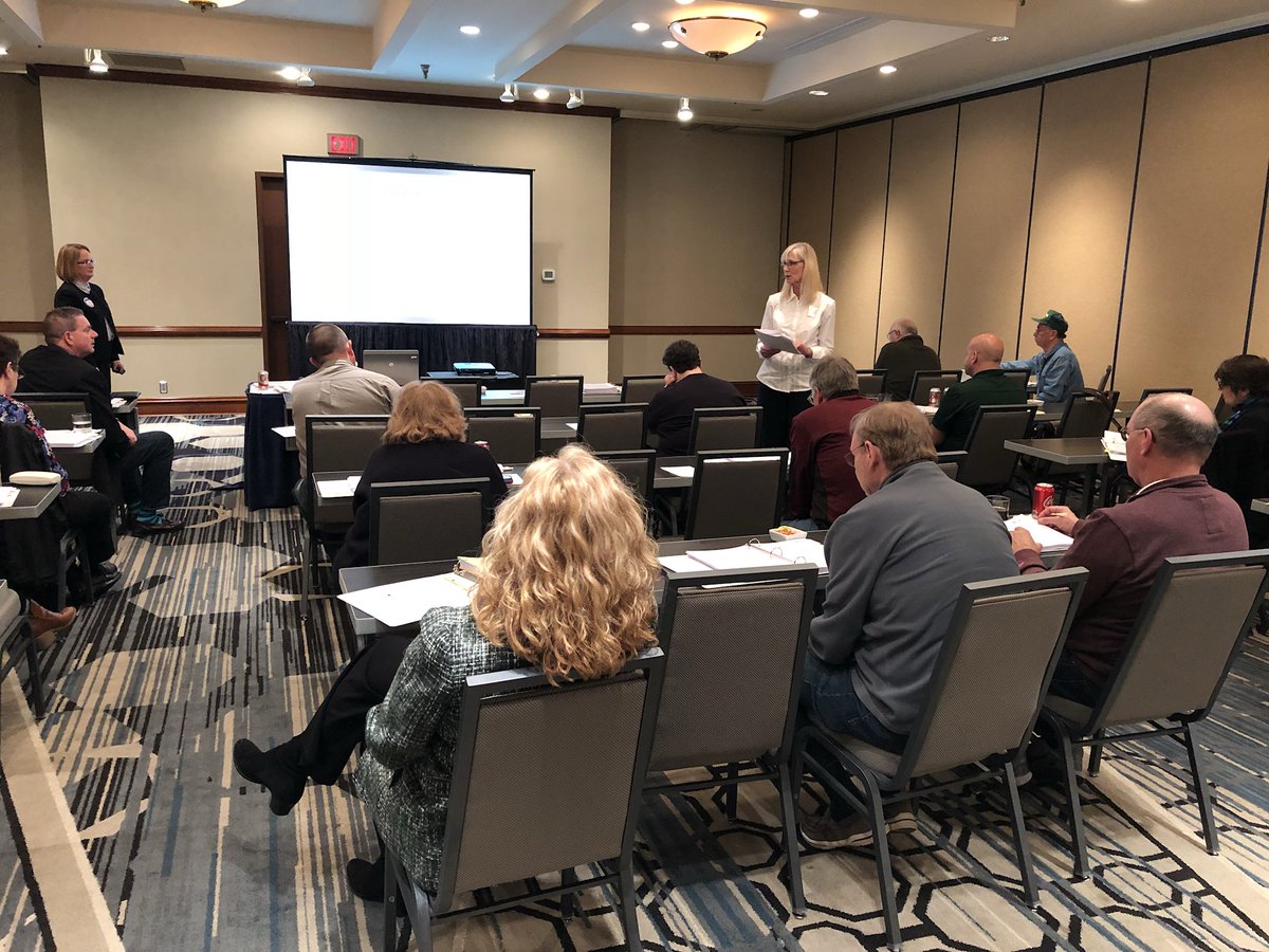 mnmsba's tweet photo. MSBA’s Grace Keliher and Denise Dittrich run through resolutions with MSBA delegates during today’s “Delegate Assembly 101” meeting. Delegates will vote on resolutions Saturday morning. #2017MSBA https://t.co/dpEZQR1t6s