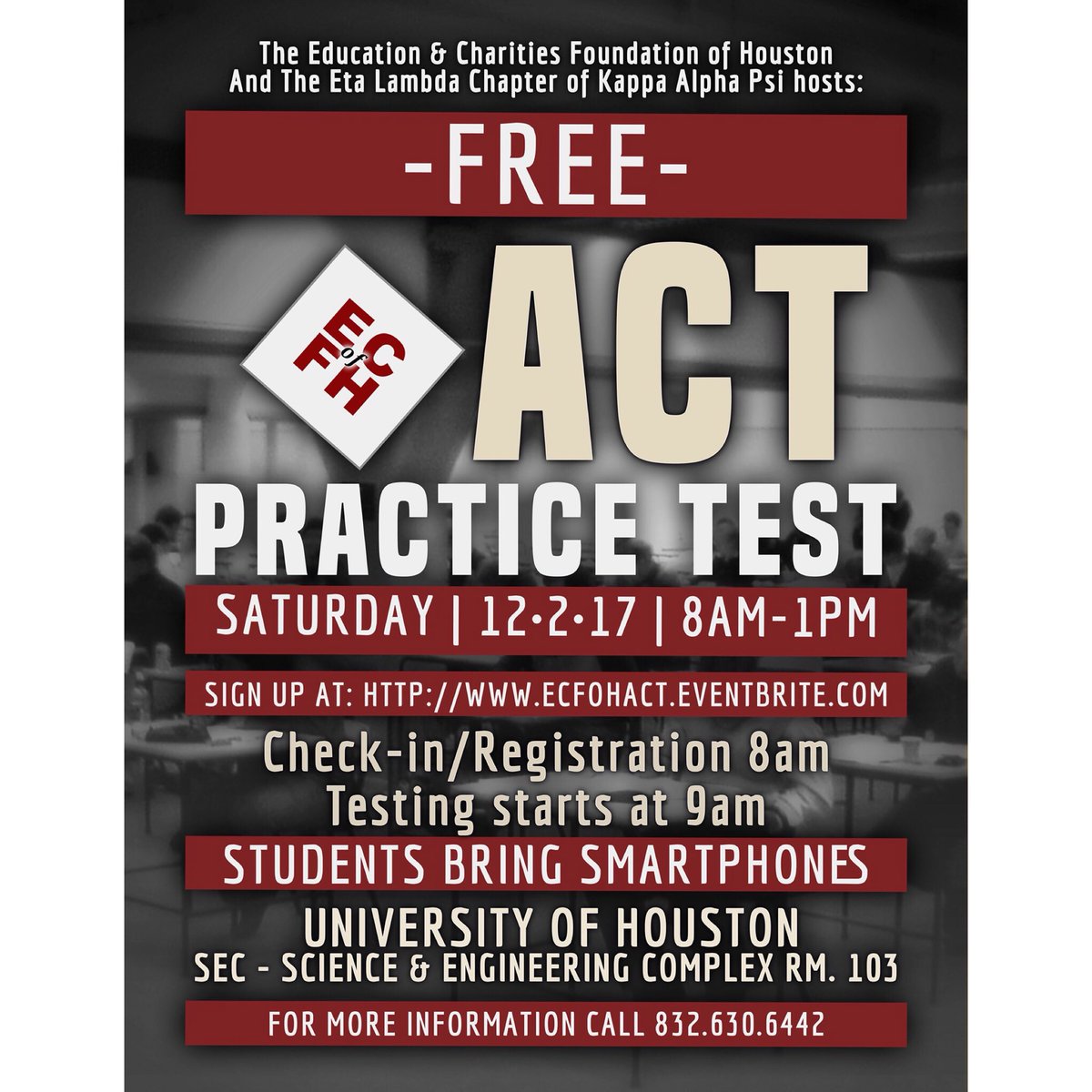 Hou_KappaLeague's tweet photo. #tomorrow #free #practiceACT #practicemakesperfect @ecfohkappahou https://t.co/VMs1WkgVe5