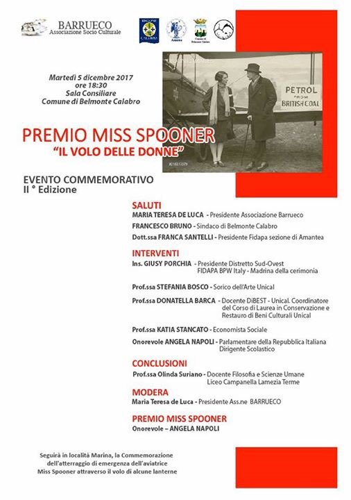 BelmonteInRete's tweet photo. 05 dicembre, commemorazione Miss spooner, Belmonte Calabro #missspooner #ilvolodelledonne #belmontecalabro https://t.co/aHAdObvx0B