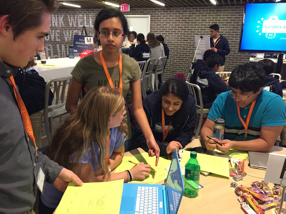 STEM_business's tweet photo. STEM Academy students solve a Social Good challenge atJP Morgan Chase Generation Tech Challenge@STEM_business https://t.co/YutBqMO8bC