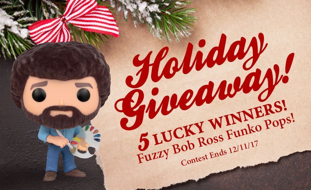 biggcreativellc's tweet photo. HOLIDAY GIVEAWAY -  Fuzzy Bob Ross Funko Pop Giveaway! 5 Winners!! RT AND LIKE US for your chance to win! #giveaway #funko #funkopop https://t.co/8Z0fI4deJr