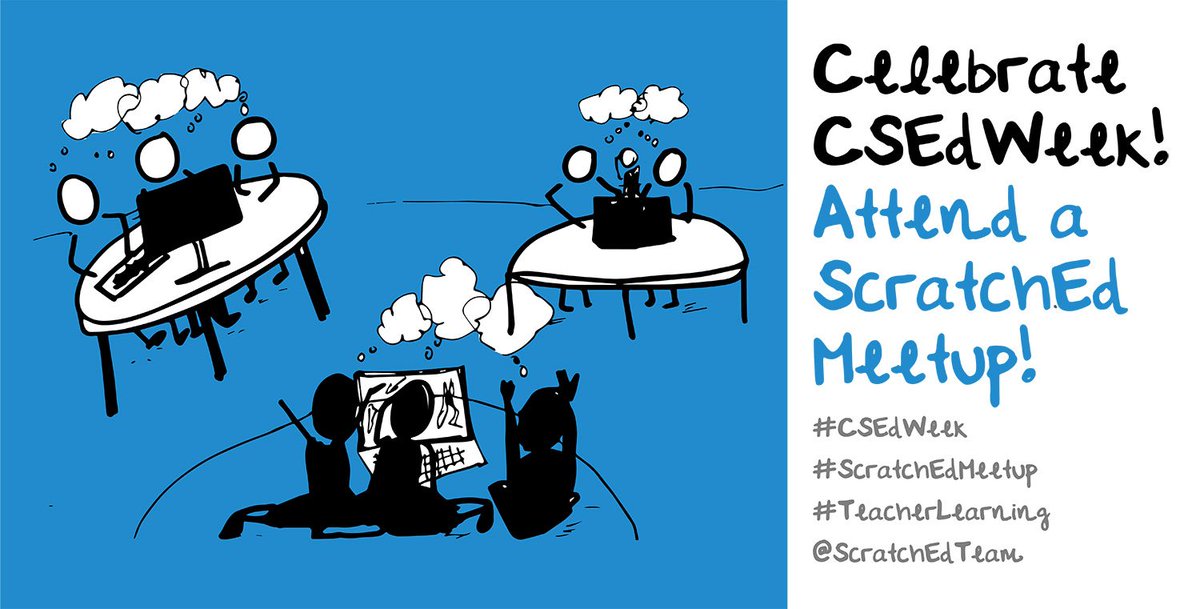 HGSE_CCL's tweet photo. Celebrate #CSEdWeek and #TeacherLearning—attend a December #ScratchEdMeetup near you!
- Boston MA: 12/2
- Lexington KY: 12/2
- Dallas TX: 12/3
- RI/Sema: 12/5
- Washington, DC: 12/9
- South Florida: 12/10
- Barcelona, Spain: 12/16
Find out more and RSVP: https://t.co/Z34Wv2QDBp https://t.co/XhXCR6yV88