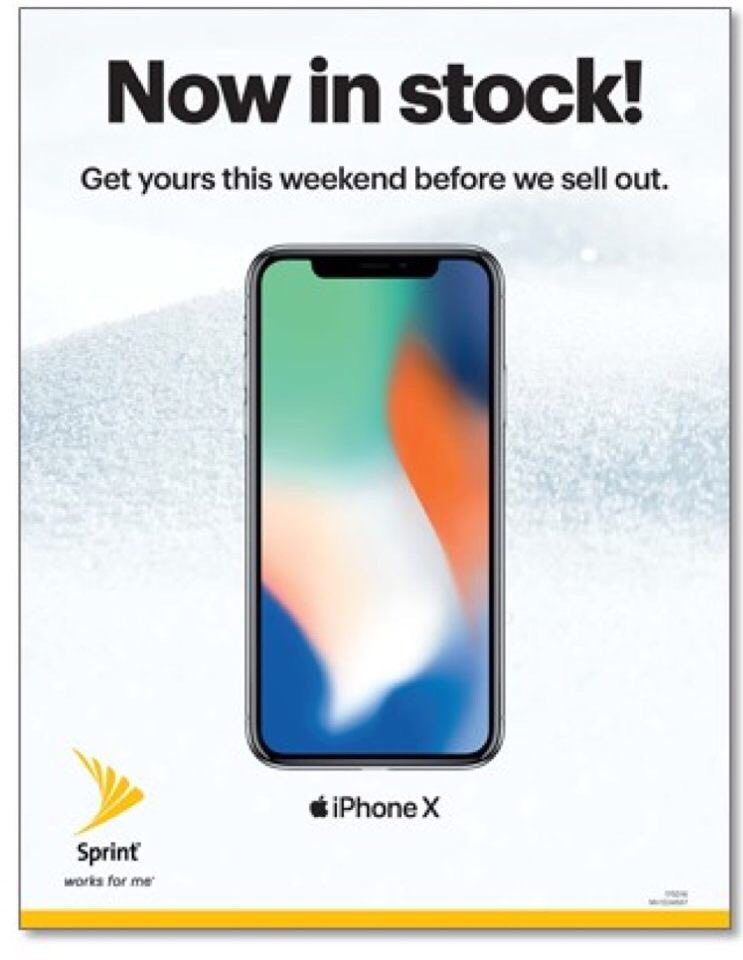 Come get your iPhone X from your local Sprint store in La Mesa also get 5 lines for $100!!