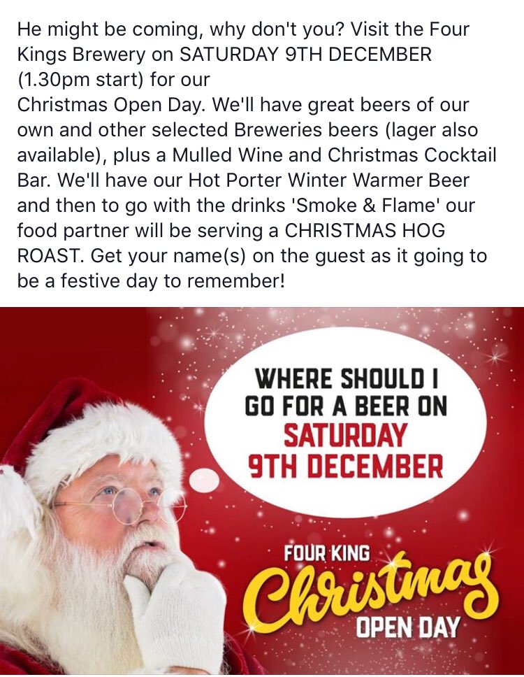 fourkingsbrewer's tweet photo. Christmas Hog Roast anyone?? https://t.co/7fcYcS1tEF