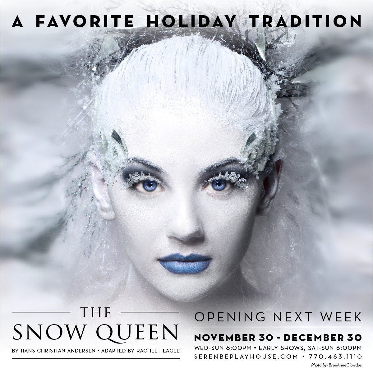 OnStageSerenbe's tweet photo. It's a good thing that we've not taken to the water yet because the Snow Queen is in town to freeze it over. Atlanta's newest holiday tradition returns for it's 4th year in just 1 week! Get your tix today as they're selling fast! #spSNOW #OpensIn1Week https://t.co/TziJqNRa4x