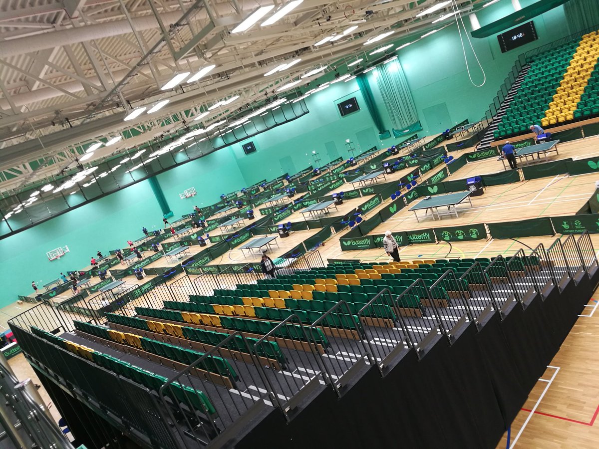 GavJScot's tweet photo. The @UniofNottingham @UoNSport #DRSV looks pretty awesome all set for a weekend of #TableTennis https://t.co/7UjfHzzdnr