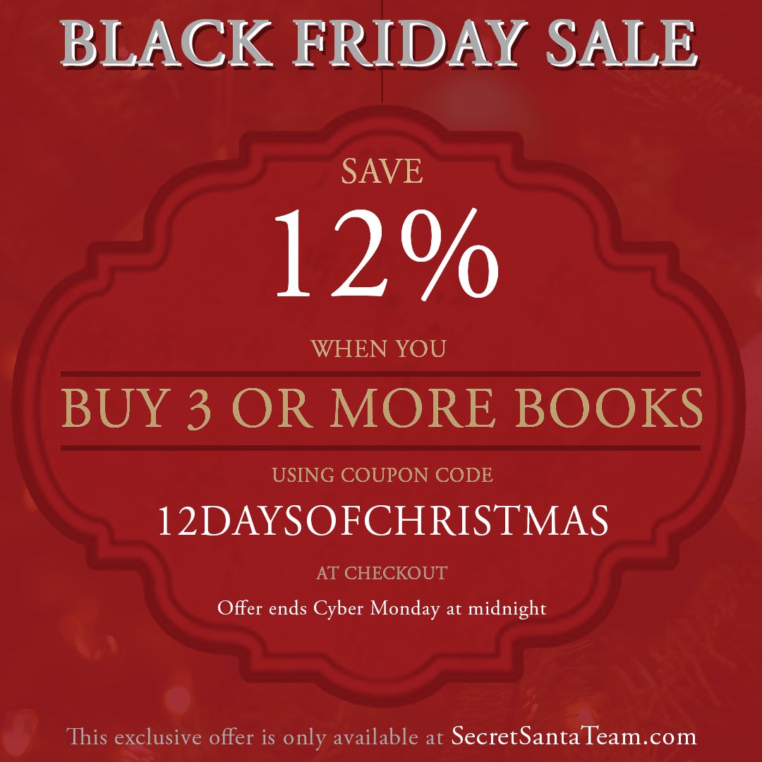 SecretSantaTeam's tweet photo. Want to #teach your #children about #GIVING this #Christmas? Secret Santas And The Twelve Days Of Christmas Giving does just that and inspires the whole family to enjoy a new #tradition! Save 12% over #BFCM when you buy 3 or more! #BlackFriday #SecretSantaTeam #Gift #Book #Coupon https://t.co/yUftxId3Ab