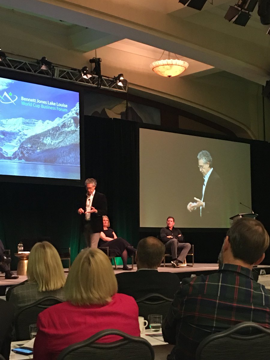 kbrookman's tweet photo. The basic game - the low cost producer with the best product wins. Be prepared to innovate your product. #BennettJonesForum @PeterTertsakian https://t.co/VgMmWqpHkF