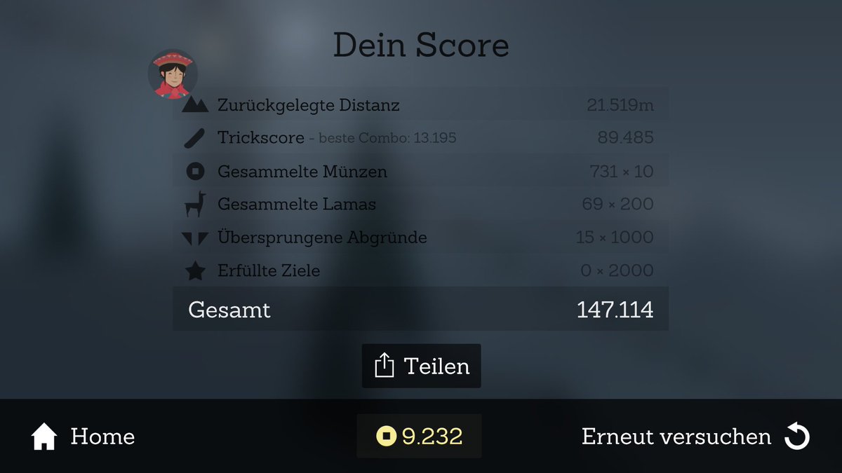 CheckerKing007's tweet photo. Ich habe 147.114 Punkte mit Maya in Alto's Adventure erzielt!
https://t.co/RAgjdI937R https://t.co/d6kgU8stoZ