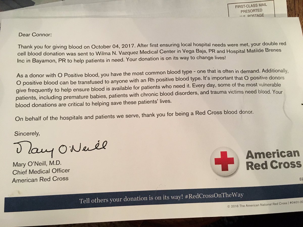 ConnorRecker's tweet photo. Pretty cool thing to see this morning. My blood (and others of the ISU Blood Drive) went to Puerto Rico to help with hurricane relief. Please keep donating, not just after tragedies! #SavingLives #BloodStuff https://t.co/qC2dQUGT6k