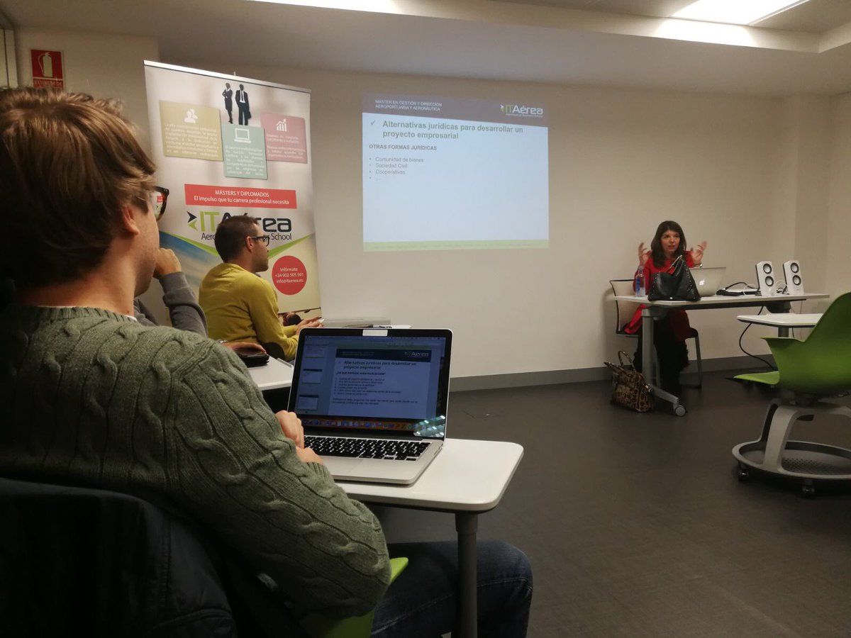 Hoy en <a href="/MGDAMadrid/">MGDA Madrid ITAérea</a> 2016-2018, Ana Villa Directora Legal de <a href="/BusinessInFact/">BusinessInFact</a> explica a los alumnos las barreras legales a las que enfrentarse durante la creación de una empresa