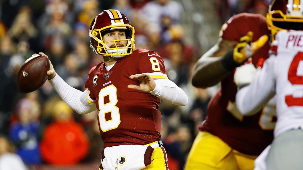 Commanders's tweet photo. Kirk Cousins (3,038) surpassed 3,000 passing yards on the season, becoming the first quarterback in #Redskins history to record three consecutive 3,000-yard passing seasons.

@BDO_USA Stats Pack: https://t.co/B3VO4Ge71n https://t.co/8wNoXtL8oo