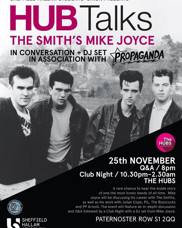 Some adjustments to tomorrow nights proceedings in Sheffield. We'll still be starting the interview followed by the Q&amp;A at 8pm at The HUBS. (Get those questions ready!) But after that I'm now I'm playing a dj set at The Leadmill's 'Sonic' club night. tickets.partyforthepeople.org/events/3517-mi…