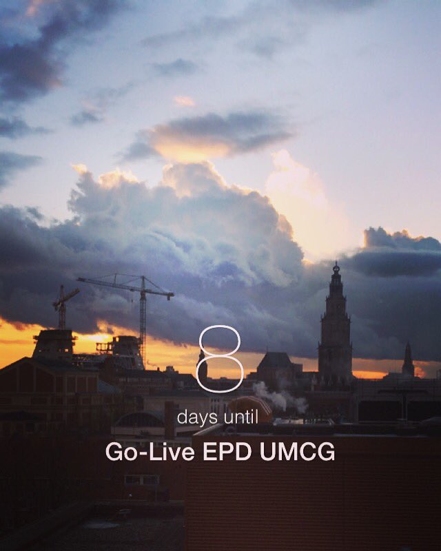 Nog 8dagen tot het grote moment! ⏰ #Go-Live van het #nieuwepd in het #Umcg 
Ruim 2 jaar aan gebouwd en straks voor 13.000 beschikbaar! 💪🏼😁 #aftellen #umcg #nieuwepd #martinitoren #forum