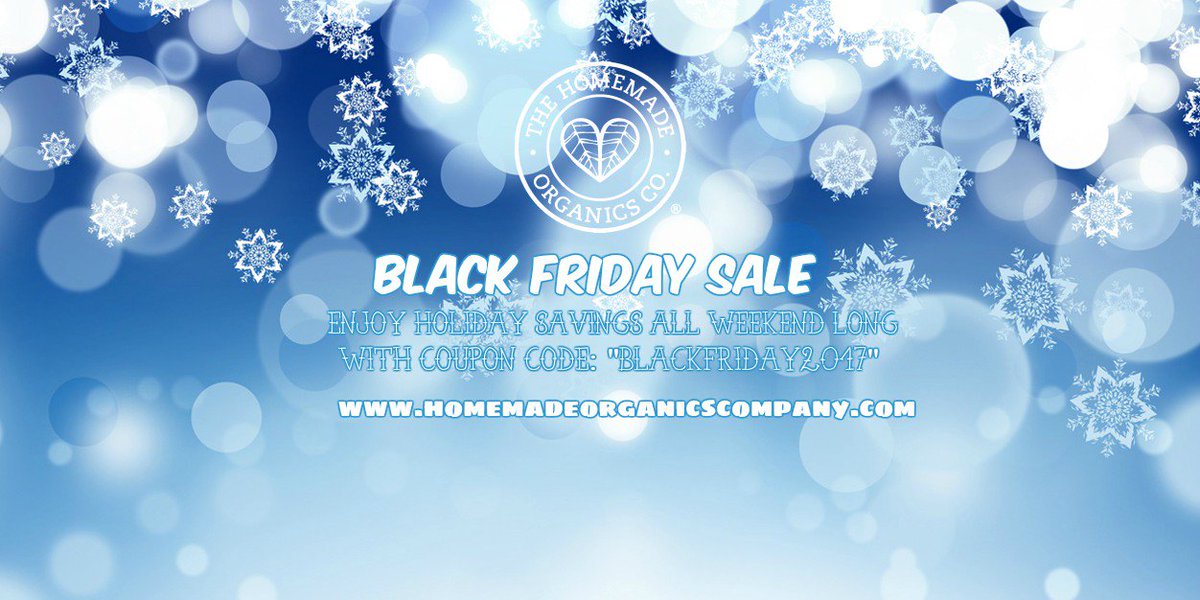 OrganicsCompany's tweet photo. Happy #BlackFriday everyone!!! 🎉 Enjoy 30% OFF ALL ORDERS all weekend long with #couponcode "BlackFriday2017"!!!! Be sure to stock up for the whole #family!!! https://t.co/9CXrspkFLk #organic #organicskincare #madeincanada https://t.co/UyVTVZFkF5