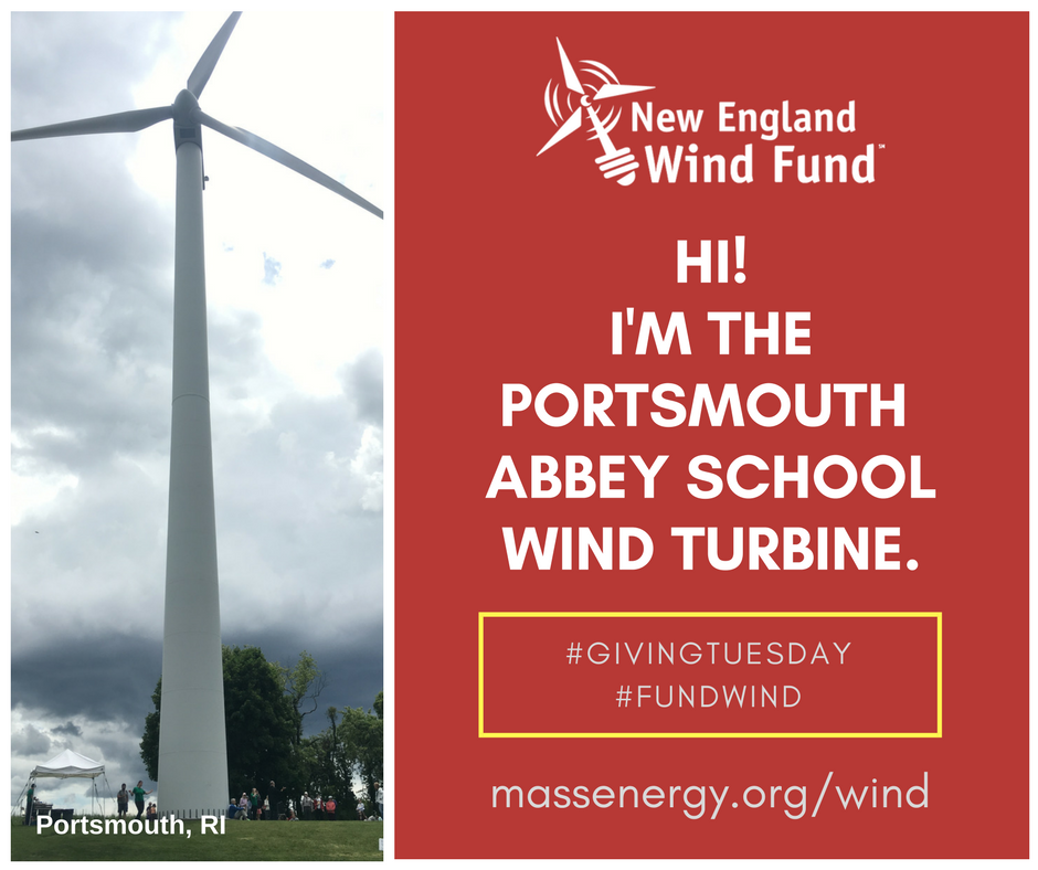 GEConsumers's tweet photo. MEET THE PORTSMOUTH ABBEY WIND TURBINE, located at the Portsmouth Abbey School in RI: 241 ft-tall & produces 1,200,000 kWhs annually (enough to power 175 homes a yr). Donate to the New England Wind Fund this #GivingTuesday and help fund more turbines for years to come! #FundWind https://t.co/gSZrd857j2