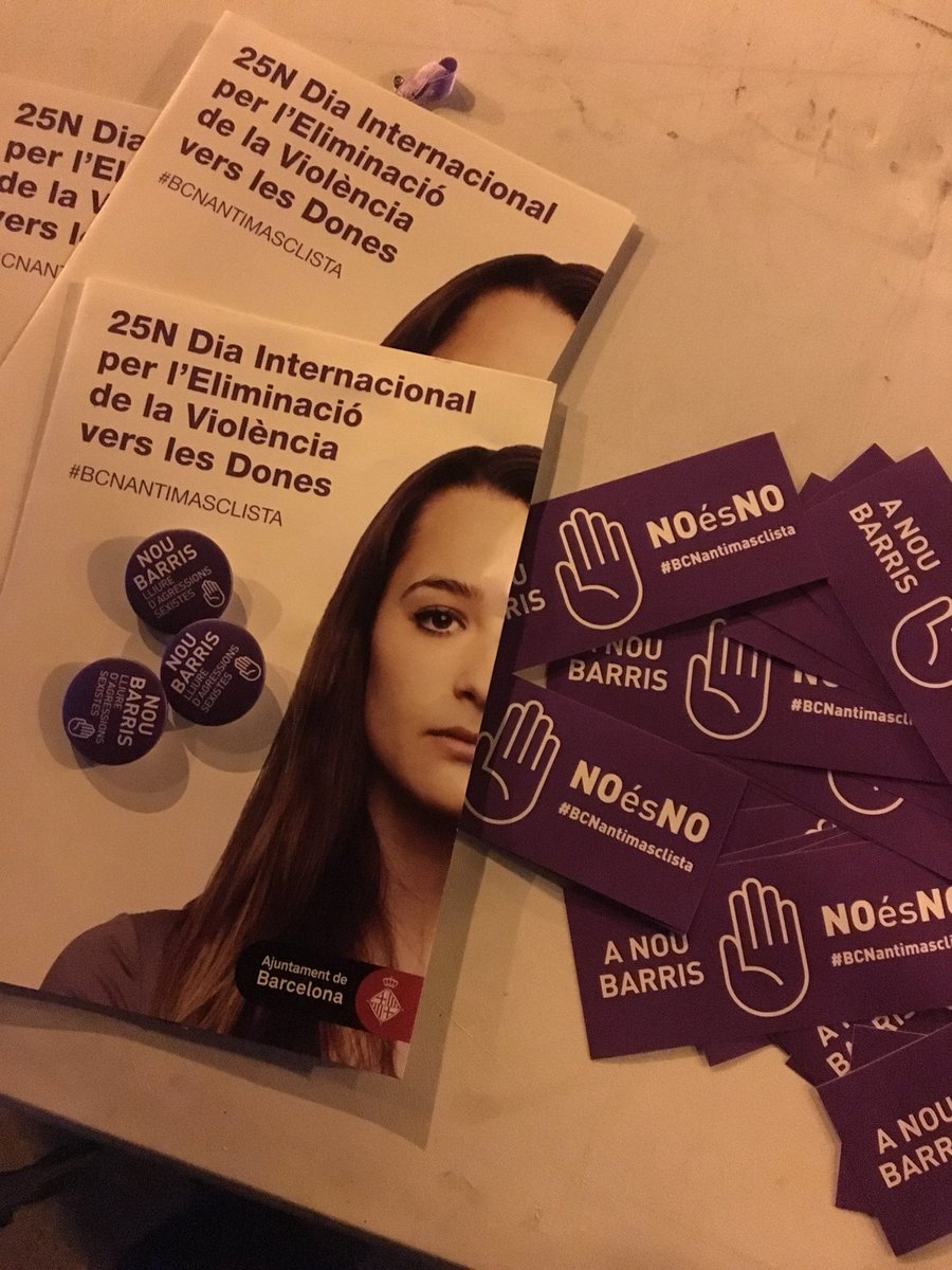 AktesEvents's tweet photo. Avui amb els actes de celebració del dia internacional per l’eliminació de la violència vers les dones
 #25N #NiUnaMes #EnsVolemVives #BCNantimasclista 
 @BCN_Dones
 @Bcn_NouBarris
 @canbaste https://t.co/mZTwdHrHm3
