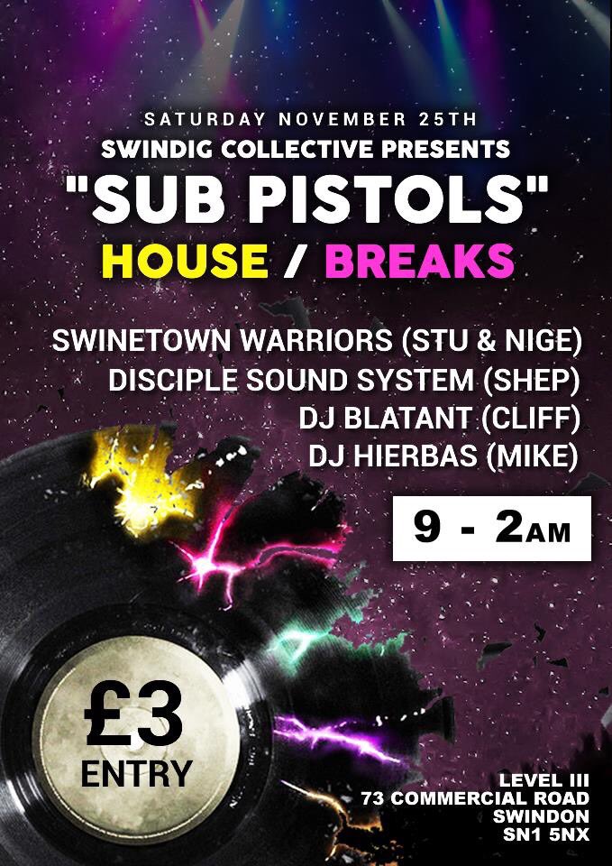 mjmt1's tweet photo. Quality house music, breaks and everything inbetween - get on the party with the Swindig Collective delivering the good grooves & ballistic beats 2mrw night Sat 25 Nov @level3swindon #Swindon #nightlife #housemusic #party #swindig 🔊🔥🍻 https://t.co/5cBdBtVSsI