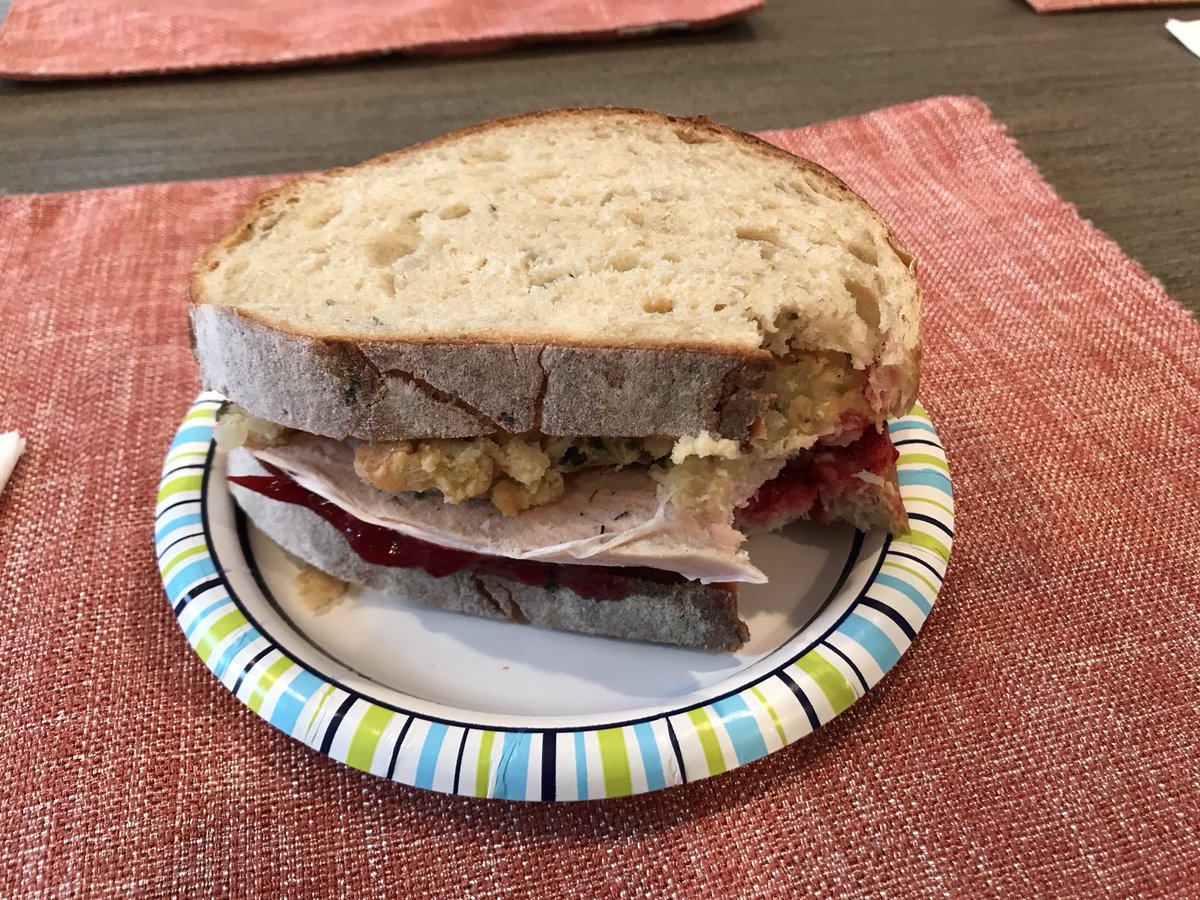 TheUSA's tweet photo. If youโre wondering what bread to use for you post-Thanksgiving sandwich, thereโs really no competition: @breadicoโs rosemary garlic is the way to go #turkeysandwich #madeinsiouxfalls https://t.co/gXwBPJHpbD