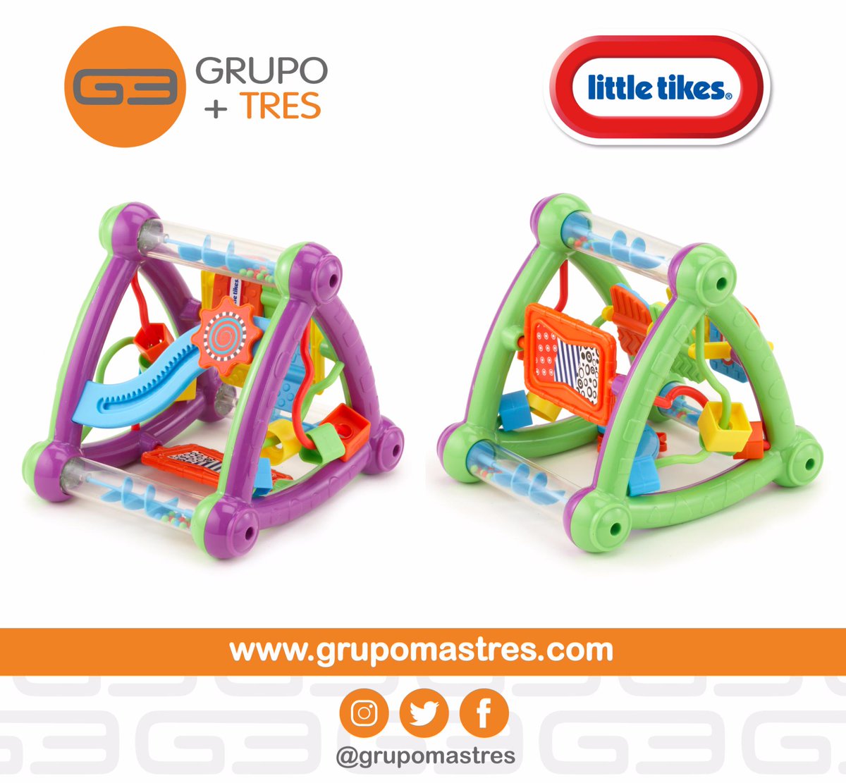 grupomastres's tweet photo. ¡Deslice, gire y traquetea! ¡El Little Tikes Play Triangle está repleto de actividades divertidas para ayudar a desarrollar las habilidades motoras finas de tu bebé! 

#LittleTikes #GrupomasTres #Venezuela #Juguetes #aprenderjugando #juguetesdidacticos #Caracas https://t.co/U3H9jiRuI7