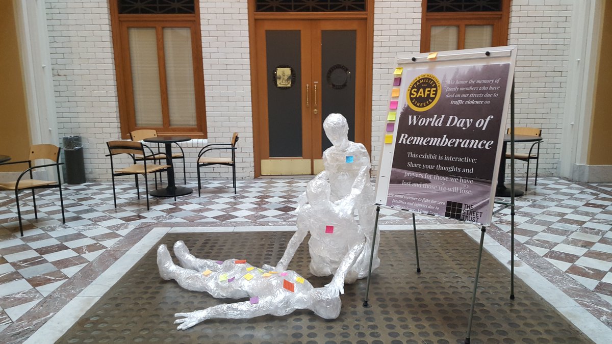 Our #VisionZero art exhibit is at Portland City Hall! Let's keep up the fight to eliminate all road and injuries!