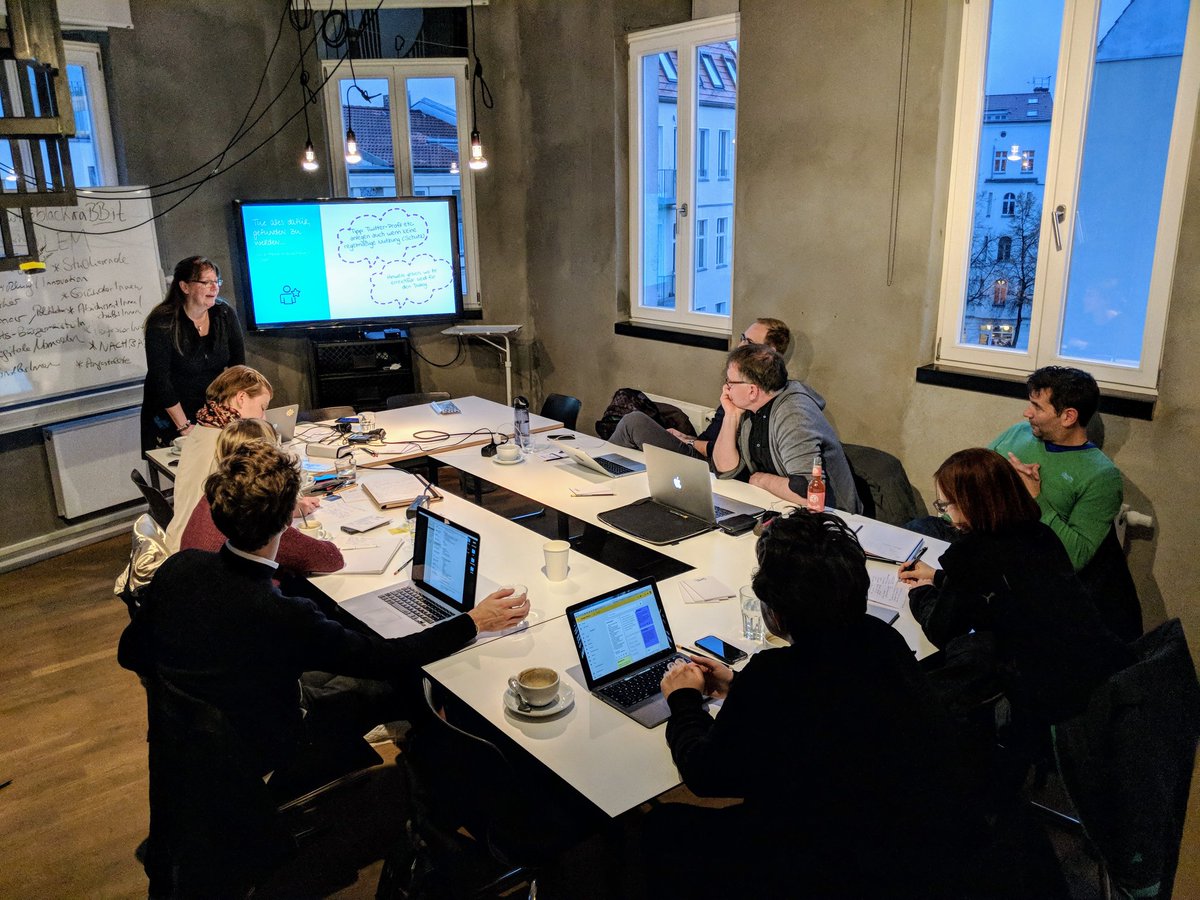 oberholz's tweet photo. Communication is one of the most important tasks for a #CoworkingSpace. @doschu from @Rayaworx explains to the participants of @Coworking_DE's workshop for #Coworking beginners which tools and strategies are recommended. 📸 #StOberholz #GCFde #notjustaworkspace https://t.co/SMAlt9t4GW